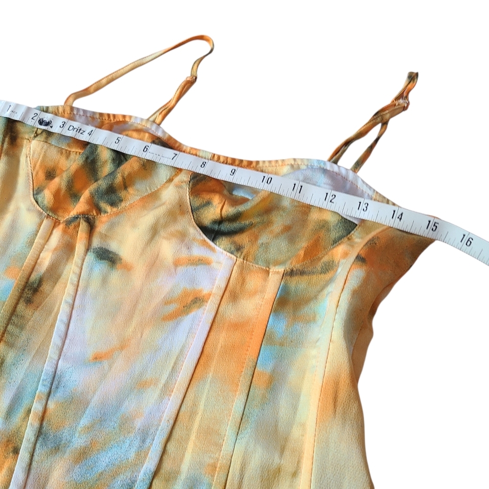 PRETTY LITTLE THING |ORANGE/YELLOW TIE-DYE CORSET TOP | SIZE 6 - Picture 6 of 10